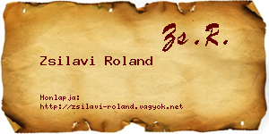 Zsilavi Roland névjegykártya