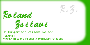 roland zsilavi business card
